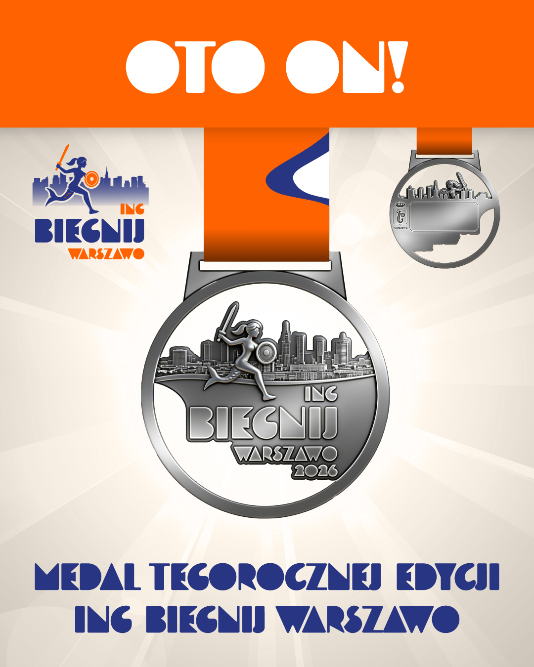 Prezentujemy medal ING Biegnij Warszawo 2026!